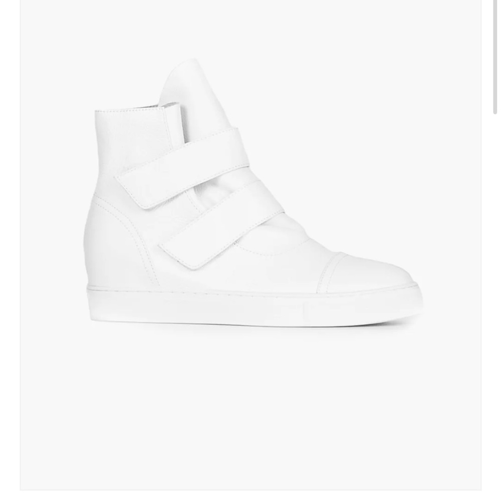 ALL BLACK brand banded high top sneaker size women’s 38